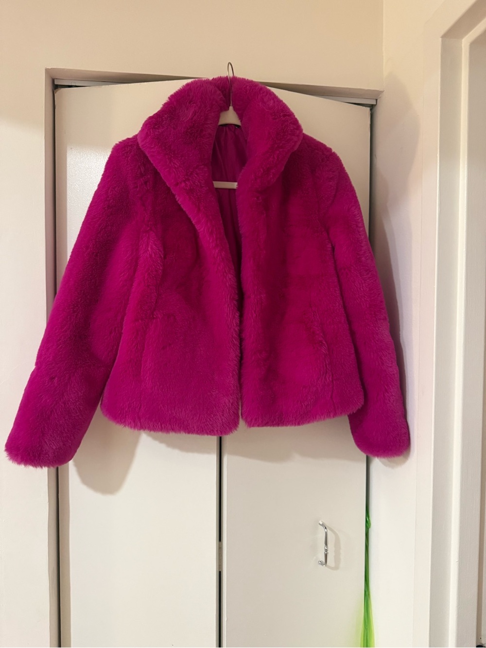 Women’s Fuchsia Faux Fur Jacket - Cozy Winter Coat